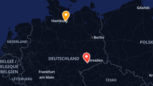 Map of company locations