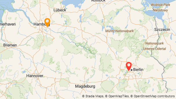 Map of company locations
