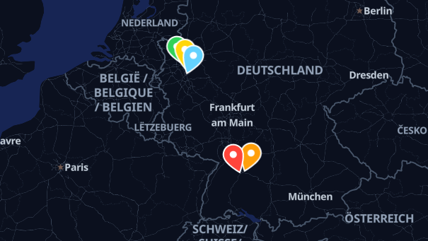 Map of company locations