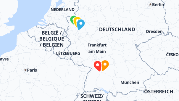 Map of company locations