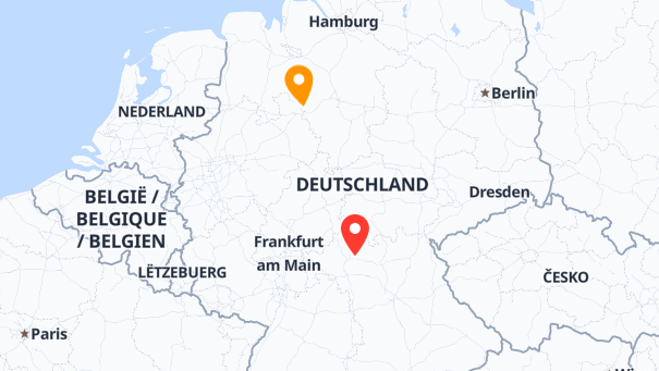 Map of company locations