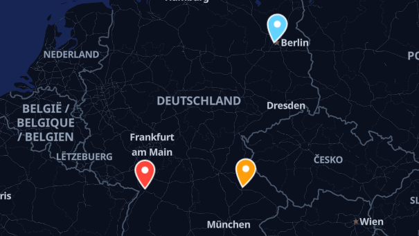 Map of company locations