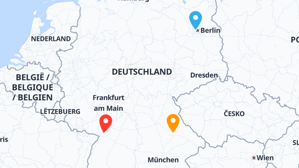 Map of company locations