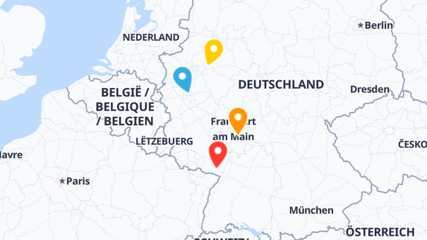Map of company locations