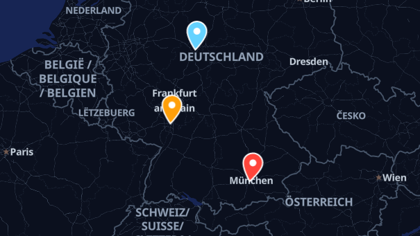Map of company locations