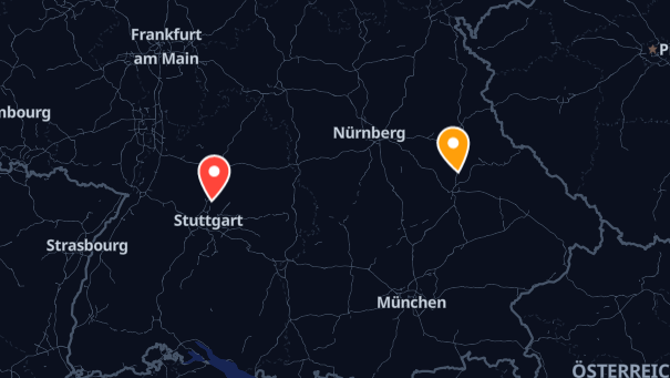 Map of company locations
