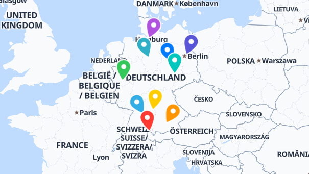 Map of company locations