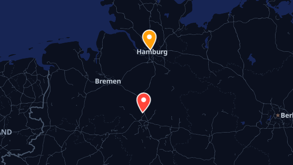 Map of company locations