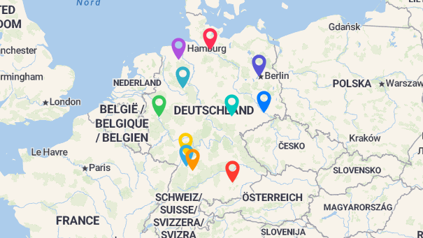Map of company locations
