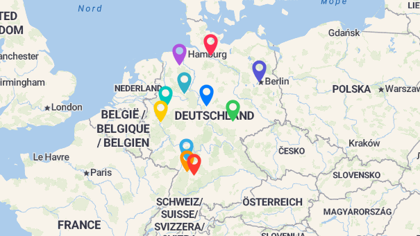 Map of company locations