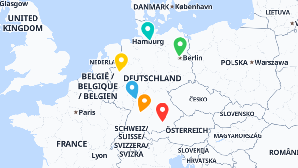 Map of company locations