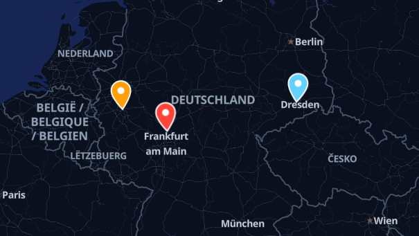 Map of company locations