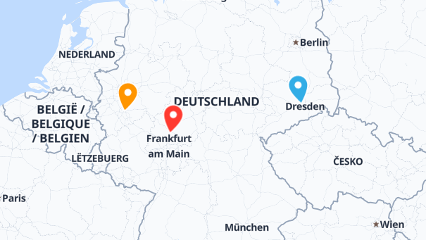 Map of company locations
