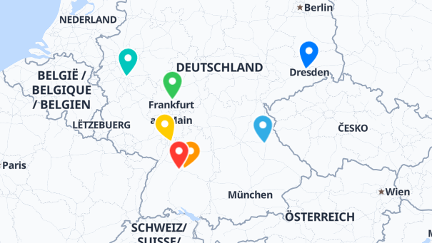 Map of company locations