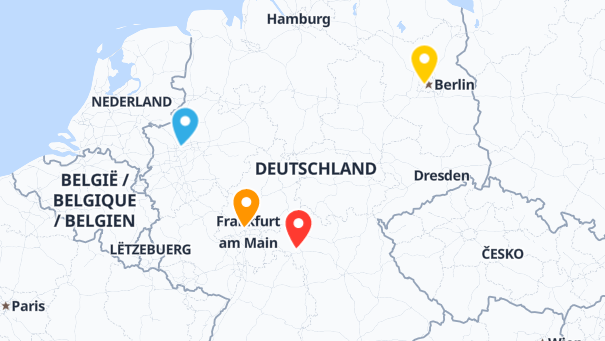 Map of company locations