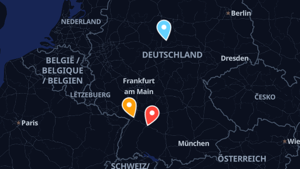 Map of company locations