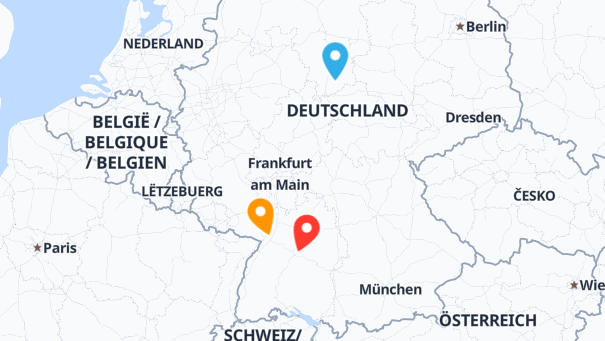 Map of company locations