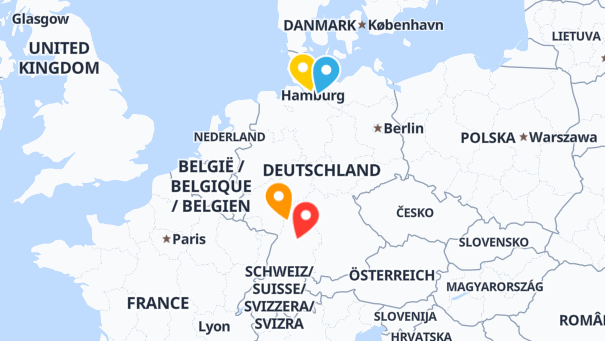 Map of company locations