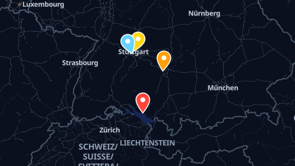 Map of company locations