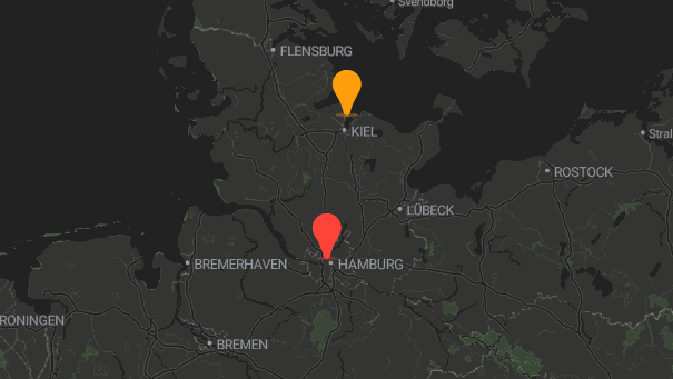 Map of company locations