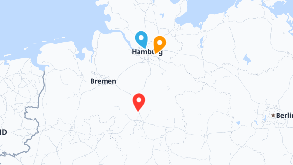Map of company locations