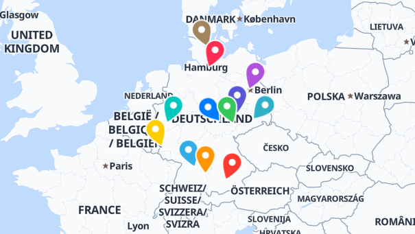 Map of company locations