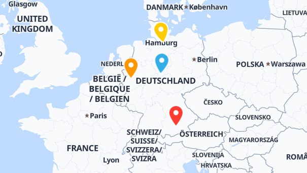 Map of company locations