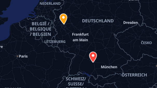 Map of company locations