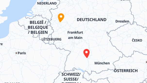 Map of company locations