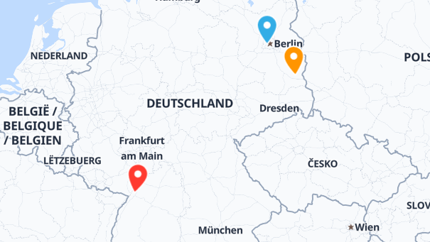 Map of company locations