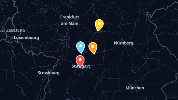 Map of company locations