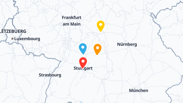 Map of company locations