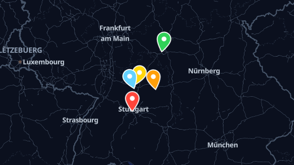 Map of company locations