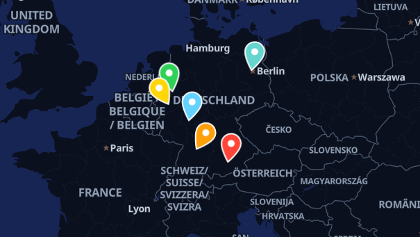 Map of company locations