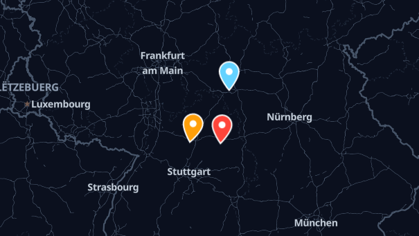Map of company locations