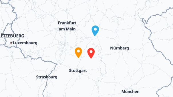 Map of company locations