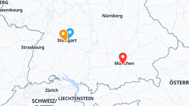 Map of company locations