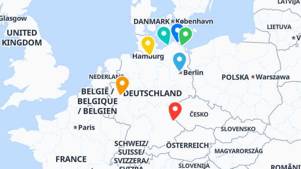 Map of company locations