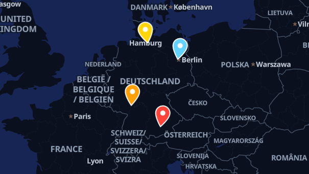 Map of company locations