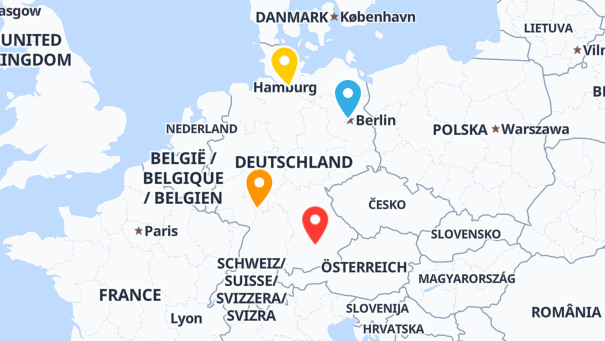 Map of company locations