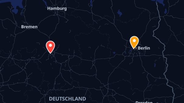 Map of company locations
