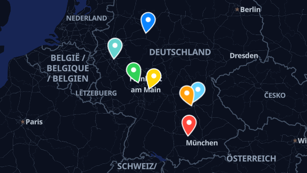 Map of company locations