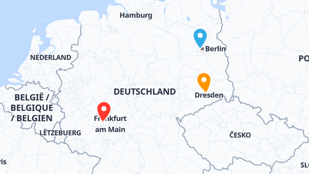 Map of company locations