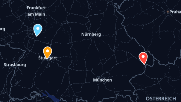 Map of company locations