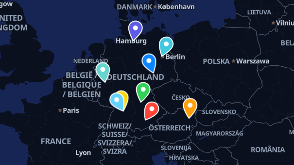 Map of company locations