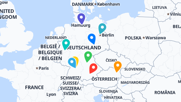 Map of company locations