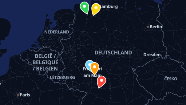 Map of company locations