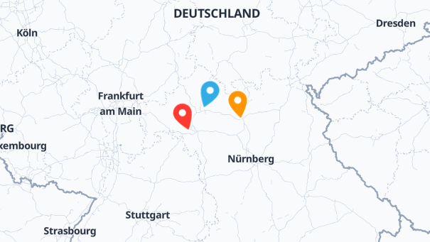 Map of company locations