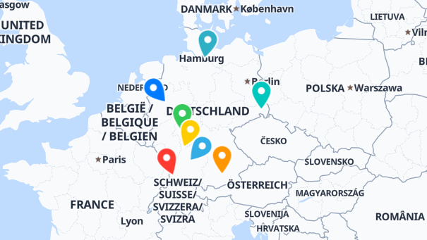 Map of company locations