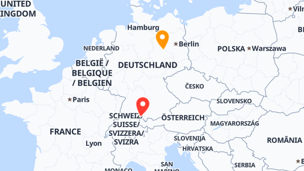 Map of company locations